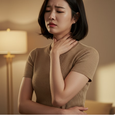 목디스크 초기증상 1 : 뒷목 뻐근함&amp;#44; 어깨 등 통증