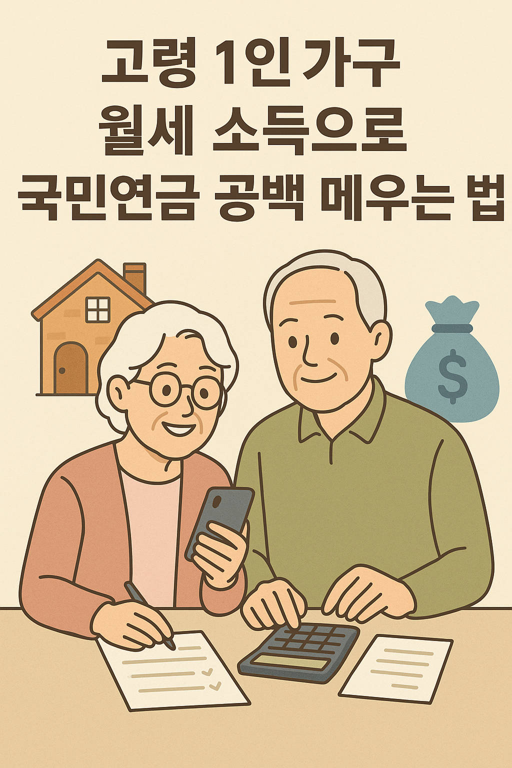 고령 1인가구 월세소득으로 국민연금 공백메우기