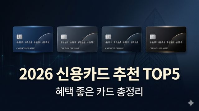 2026 신용카드 추천 TOP5