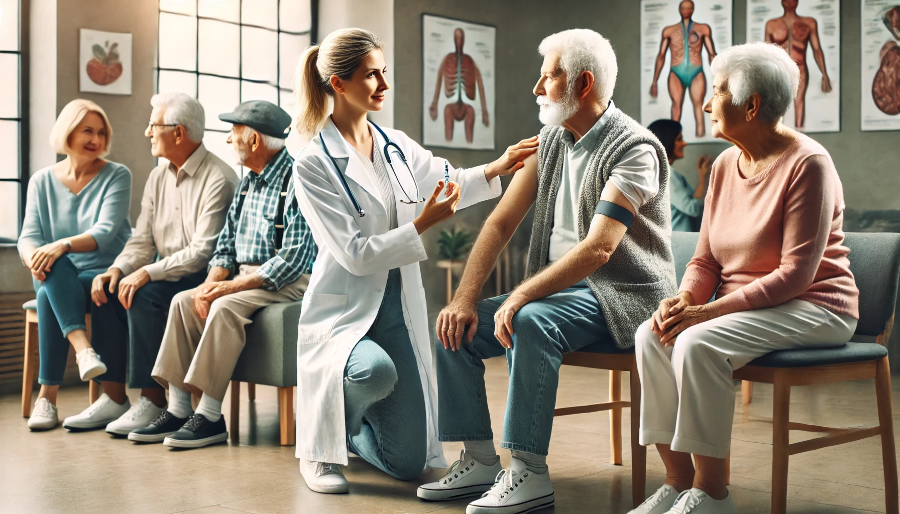 노인을 위한 예방접종:종류와 효과, 일정 및 주의점, 만성질환자 관련 그림