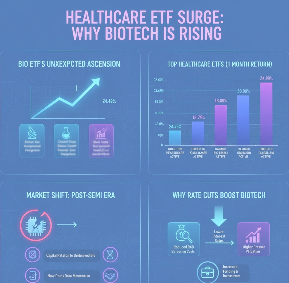 헬스케어 ETF 급등, 반도체 대신 바이오가 뛰는 이유