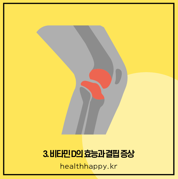 3. 비타민 D의 효능과 결핍 증상