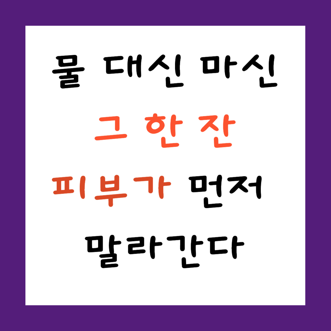 물 대신 마신 그 한 잔, 피부가 먼저 말라간다 썸네일 이미지