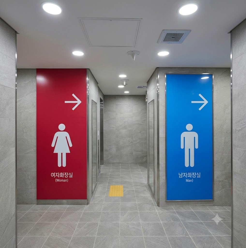 Seoul subway public restroom entrance 4 LINE