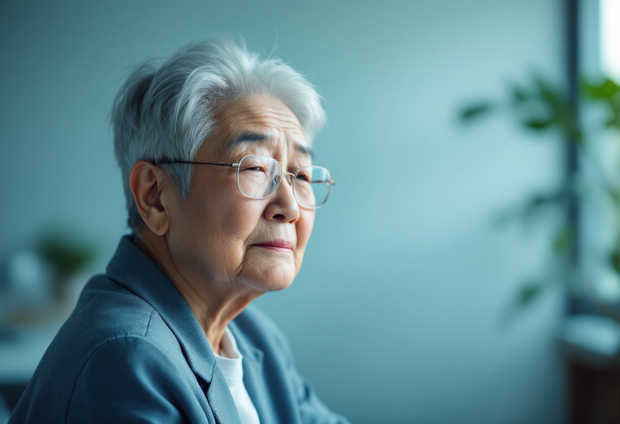 노년층 정신병 실태와 관현된 이미지
할머니가 고민하는 모습