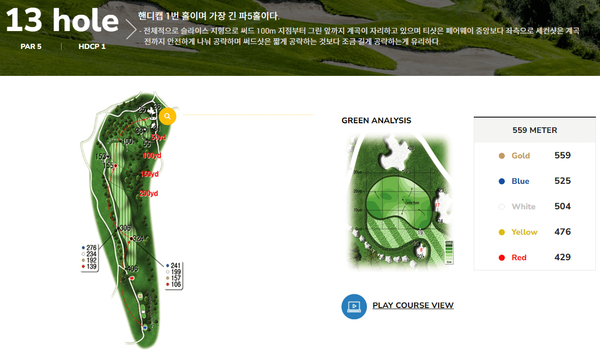 우리들 컨트리클럽 남코스 4