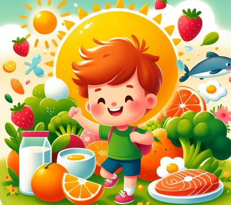 비타민으로 튼튼하게 잘 자라요