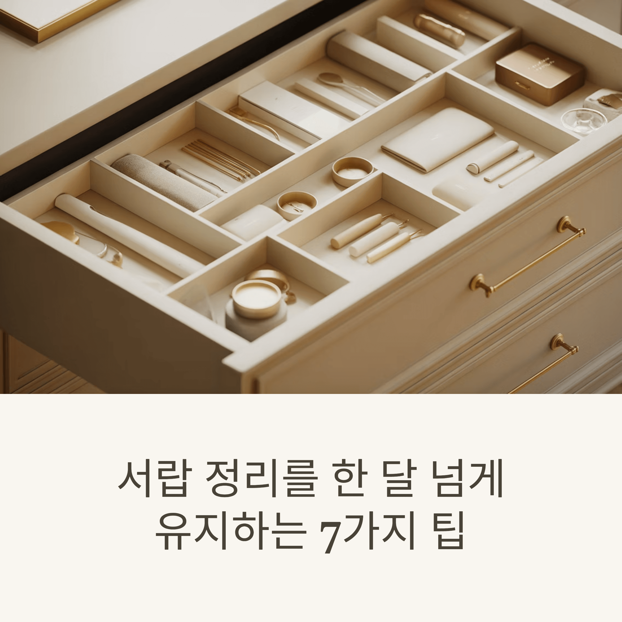 서랍 정리를 한 달 넘게 유지하는 7가지 팁