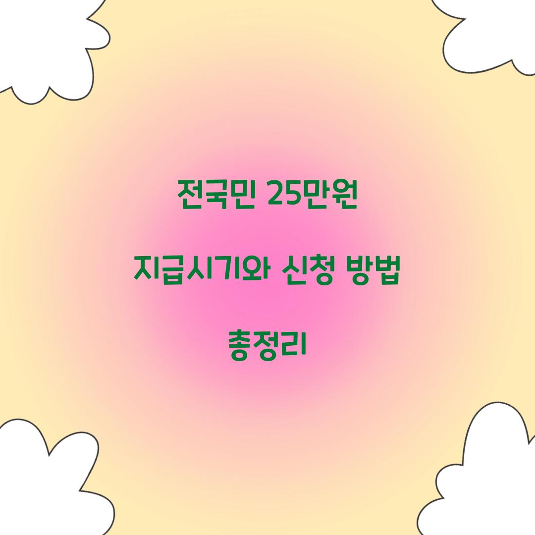 전국민 25만원 지급시기