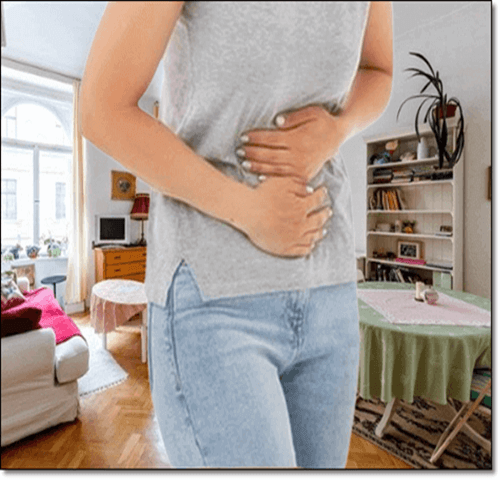 장염이 있는 여성