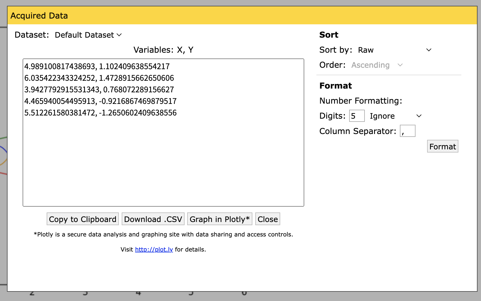 데이터 확인하기 - X, Y 좌표