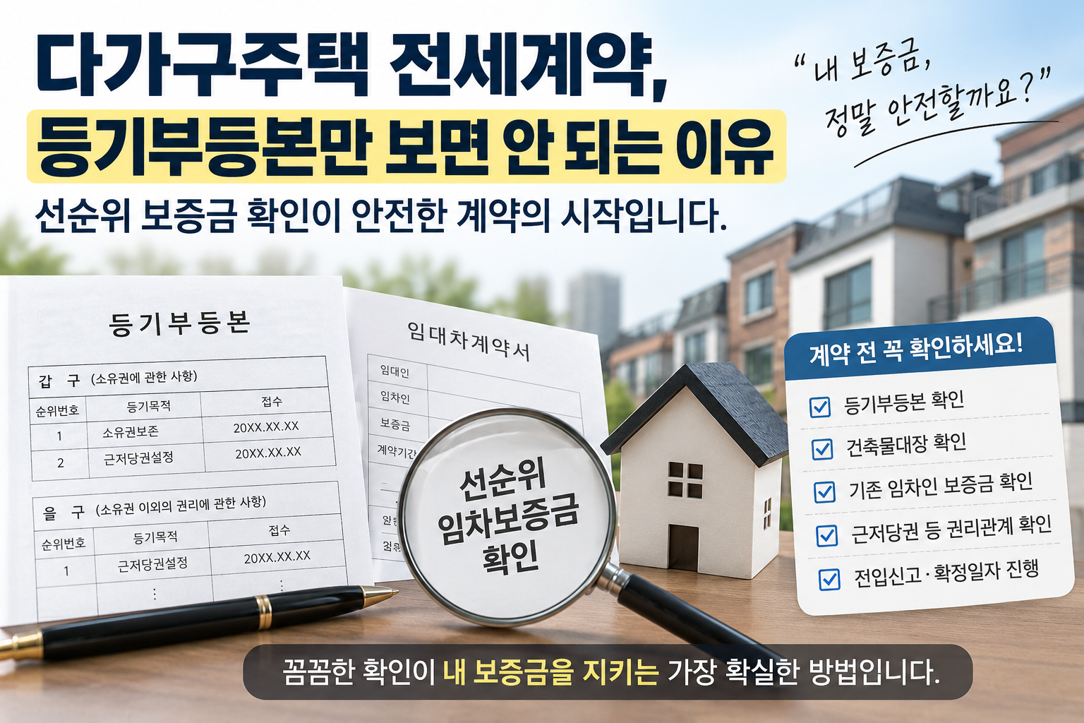 다가구주택계약시 꼭 챙겨야하는것