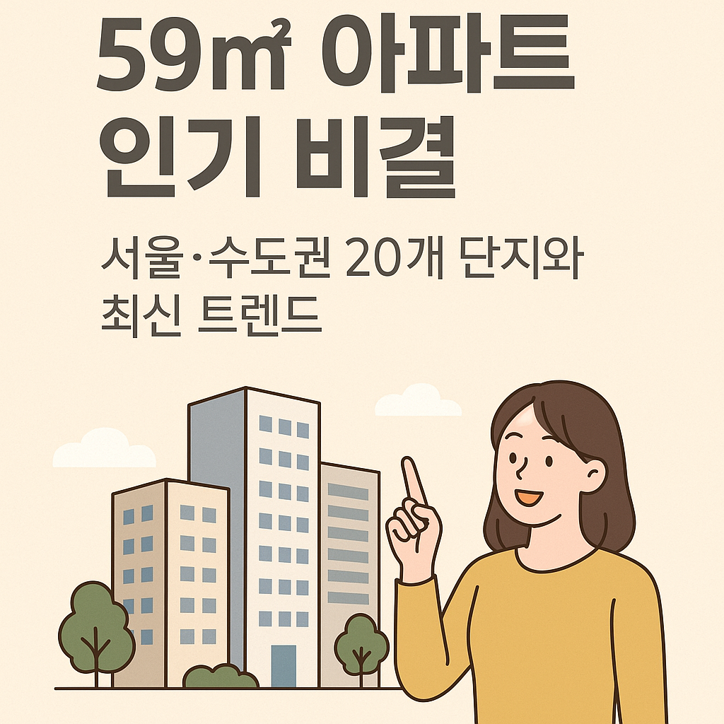 59㎡ 아파트 인기 비결: 서울&middot;수도권 20개 단지와 최신 트렌드