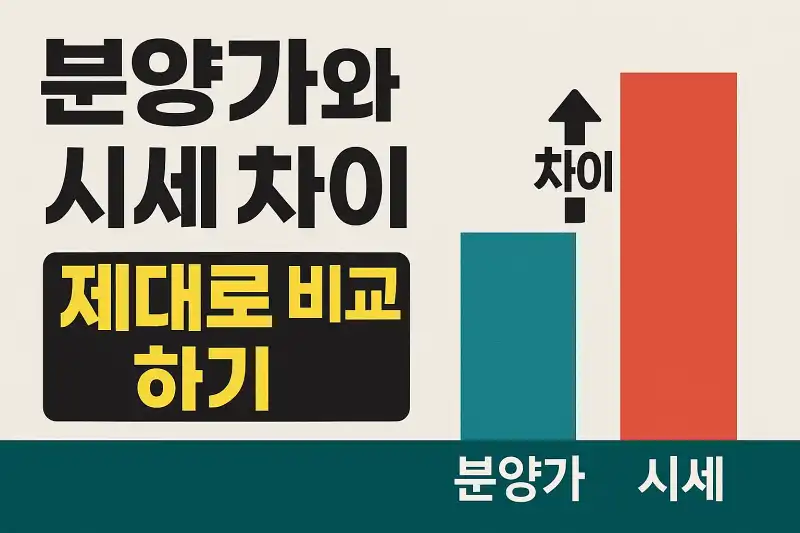 분양가와 시세 차이 제대로 비교하기