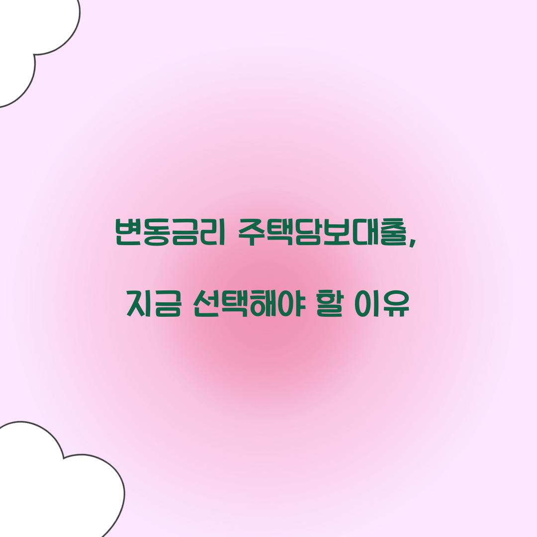 변동금리 주택담보대출