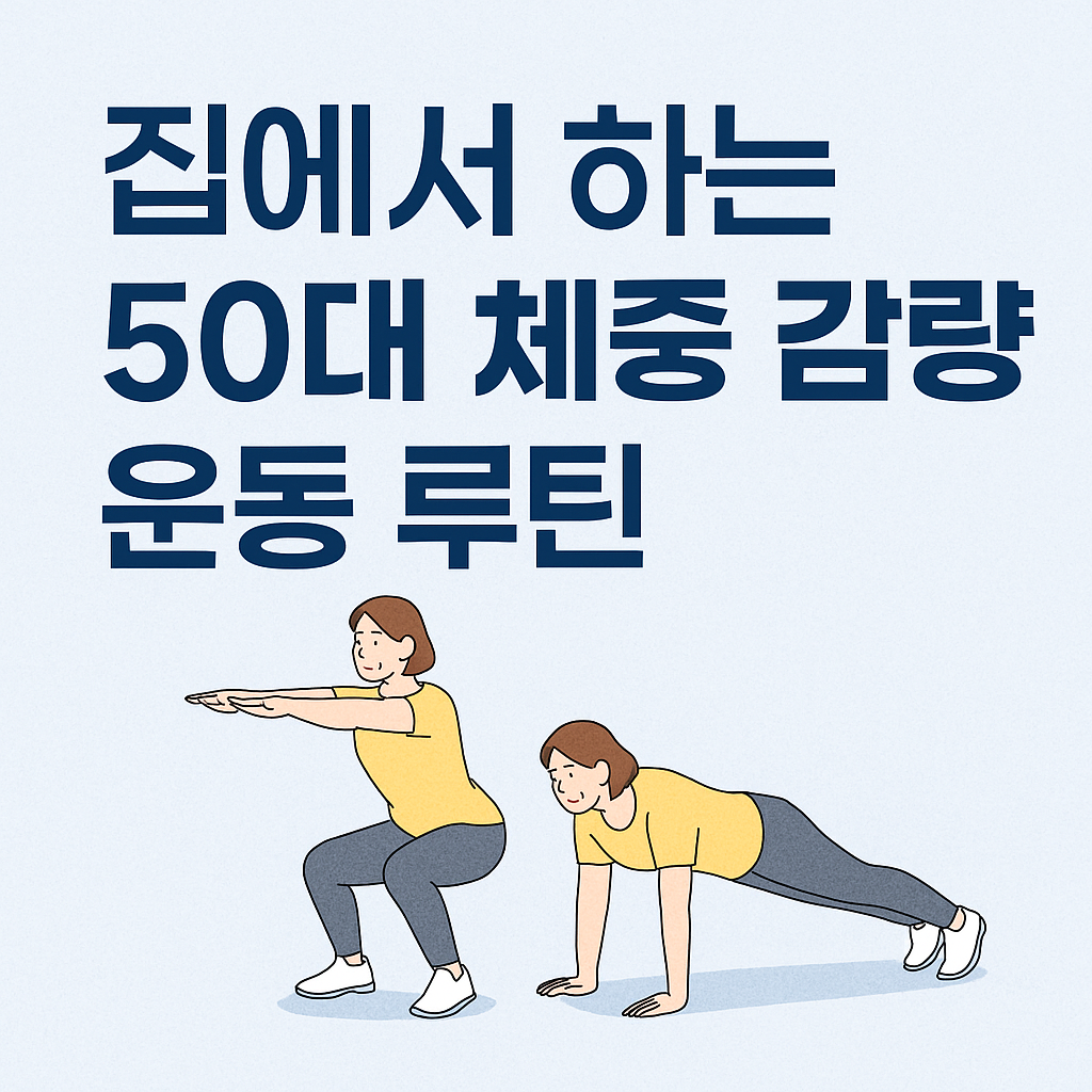 집에서 하는 50대 체중 감량 운동 루틴
