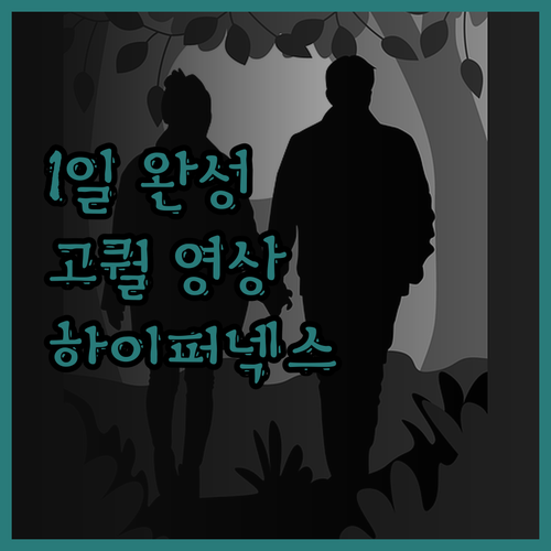 1일 만에 완성되는 고퀄리티 영상 편