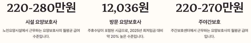 2025년 요양보호사 - 급여 및 처우 현황 정리 이미지
