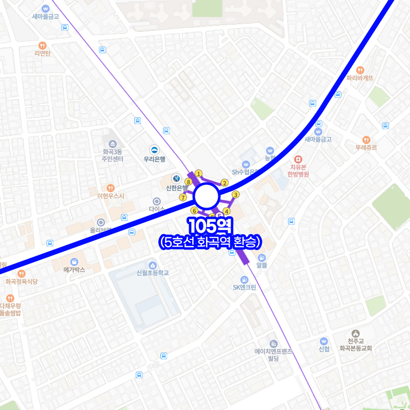 대장홍대선 노선도