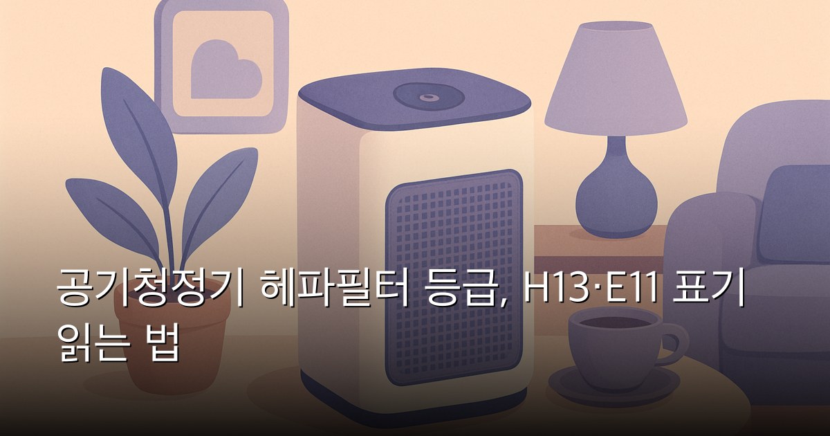 공기청정기 헤파필터 등급, H13·E11 표기 읽는 법