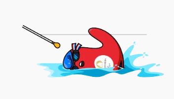 VR로 수영 훈련중인 파리 패럴림픽 마스코트