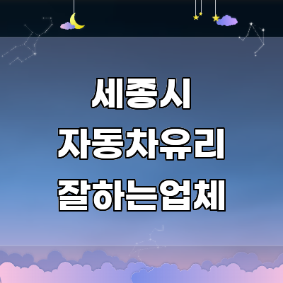 세종시 자동차유리