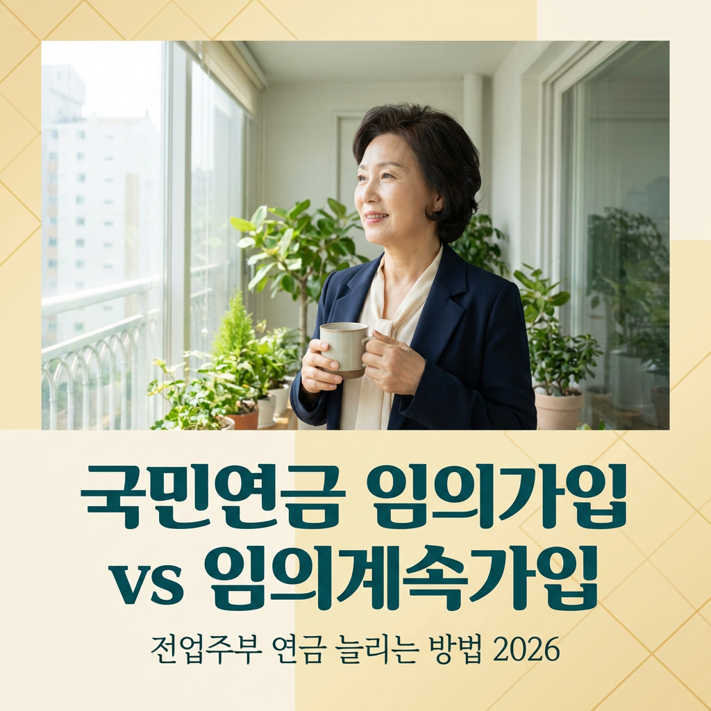 국민연금 임의가입 vs 임의계속가입 차이
