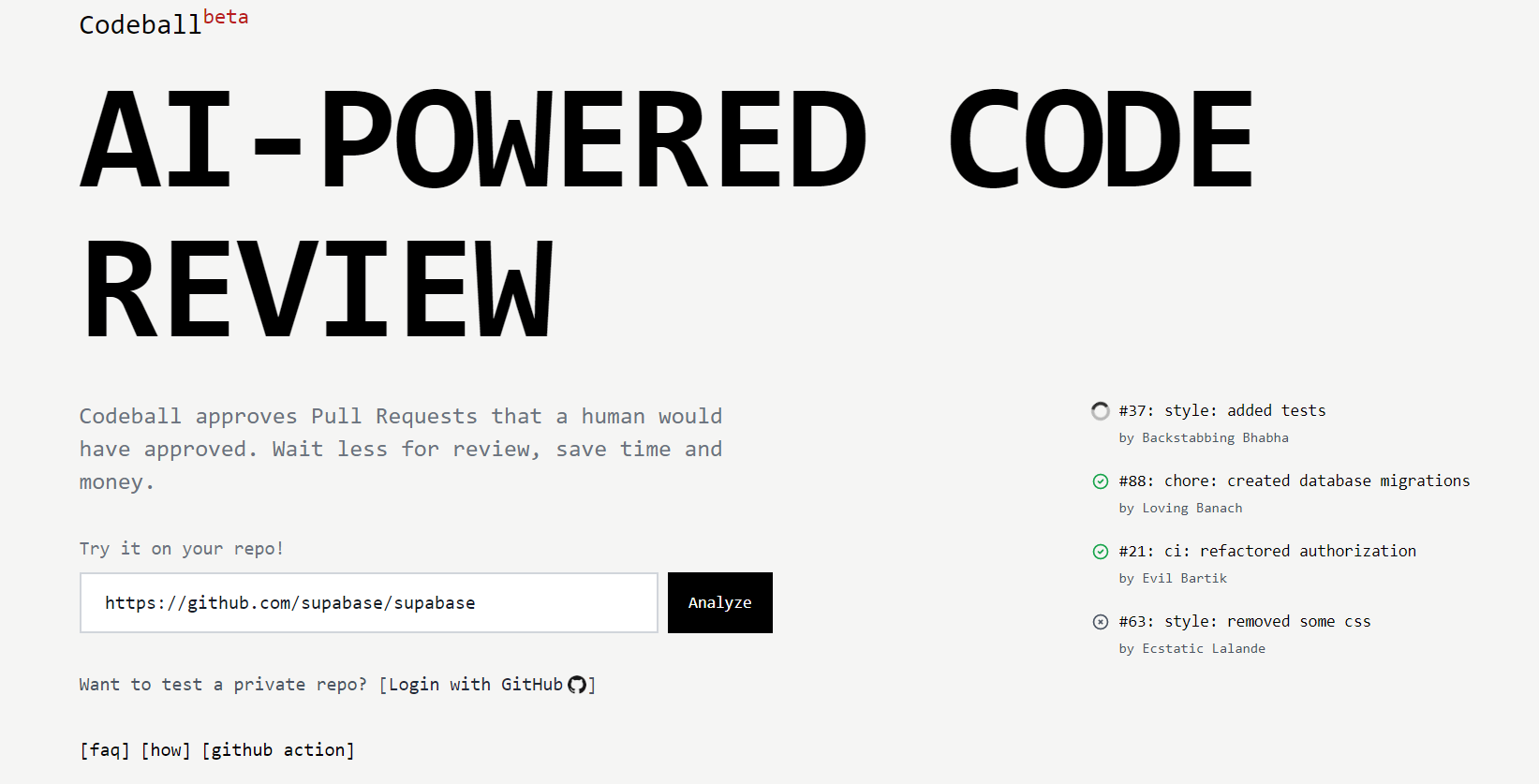 codeball homepage