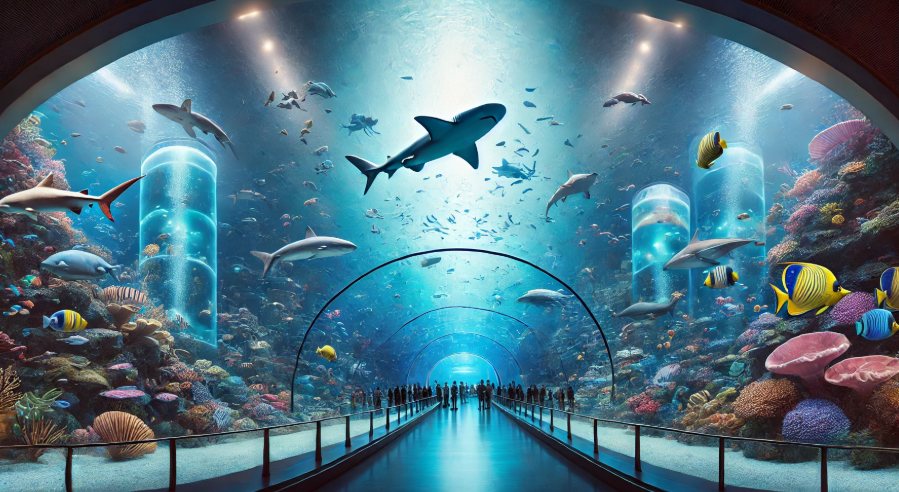 유아 동반 수족관