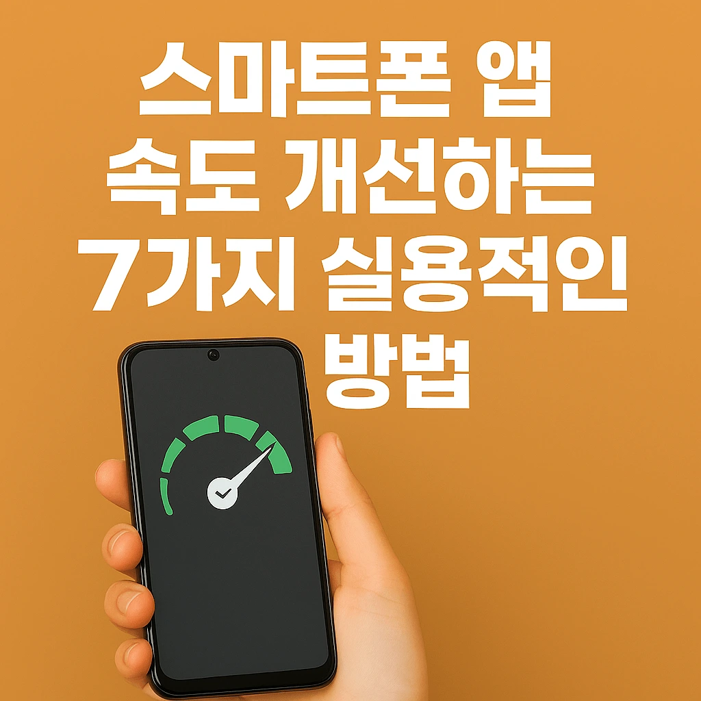 스마트폰 앱 속도 개선하는 7가지 실용적인 방법