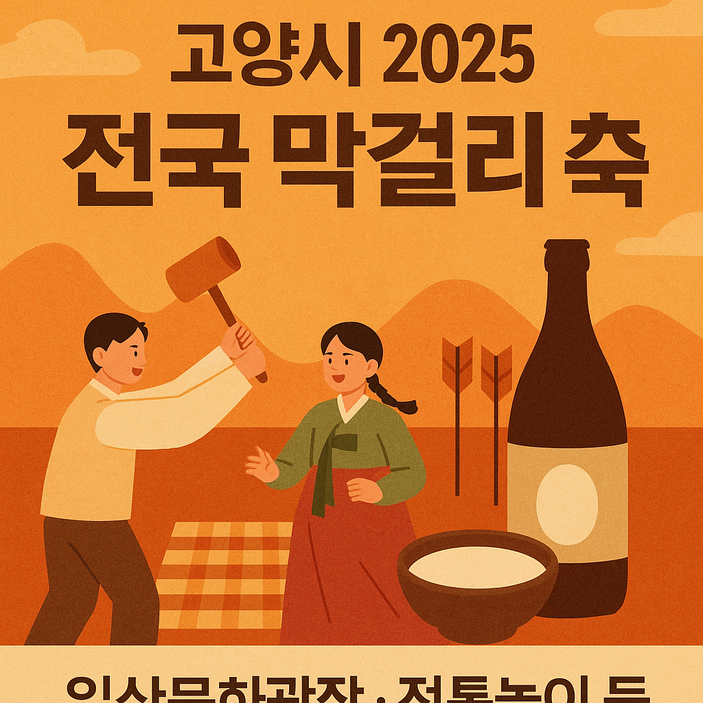 고양시 일산 막걸리 축제 2025 공연 시간 안주 체험
