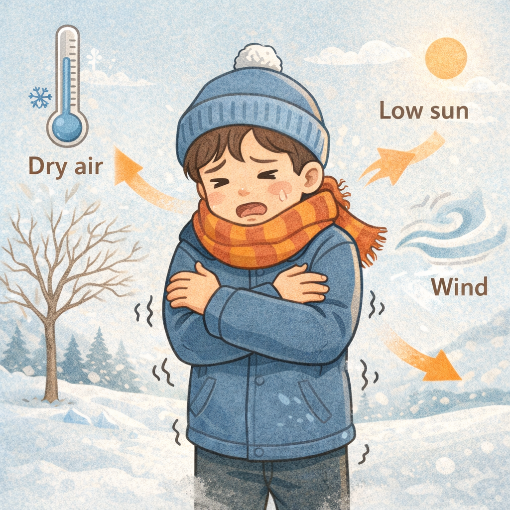 왜 겨울 공기는 더 차갑게 느껴질까