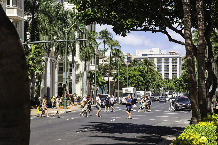 와이키키비치 거리
