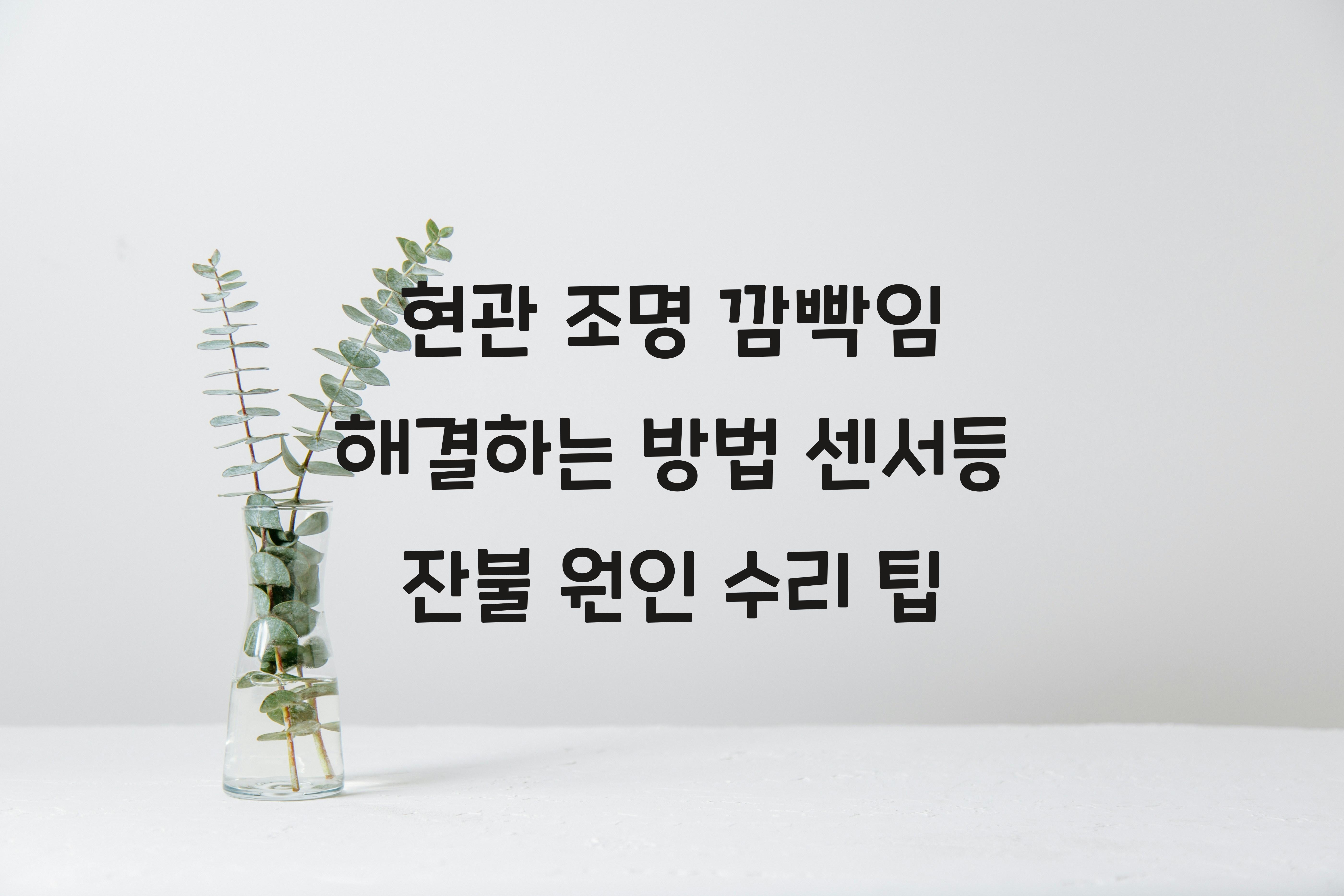 현관 조명 깜빡임 해결하는 방법