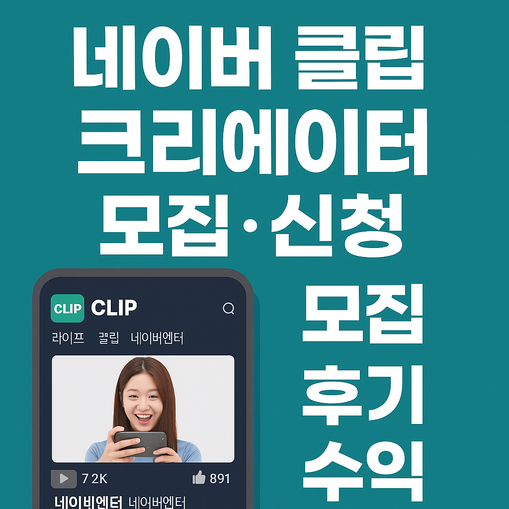 네이버 클립 크리에이터 공식 홈페이지 바로가기