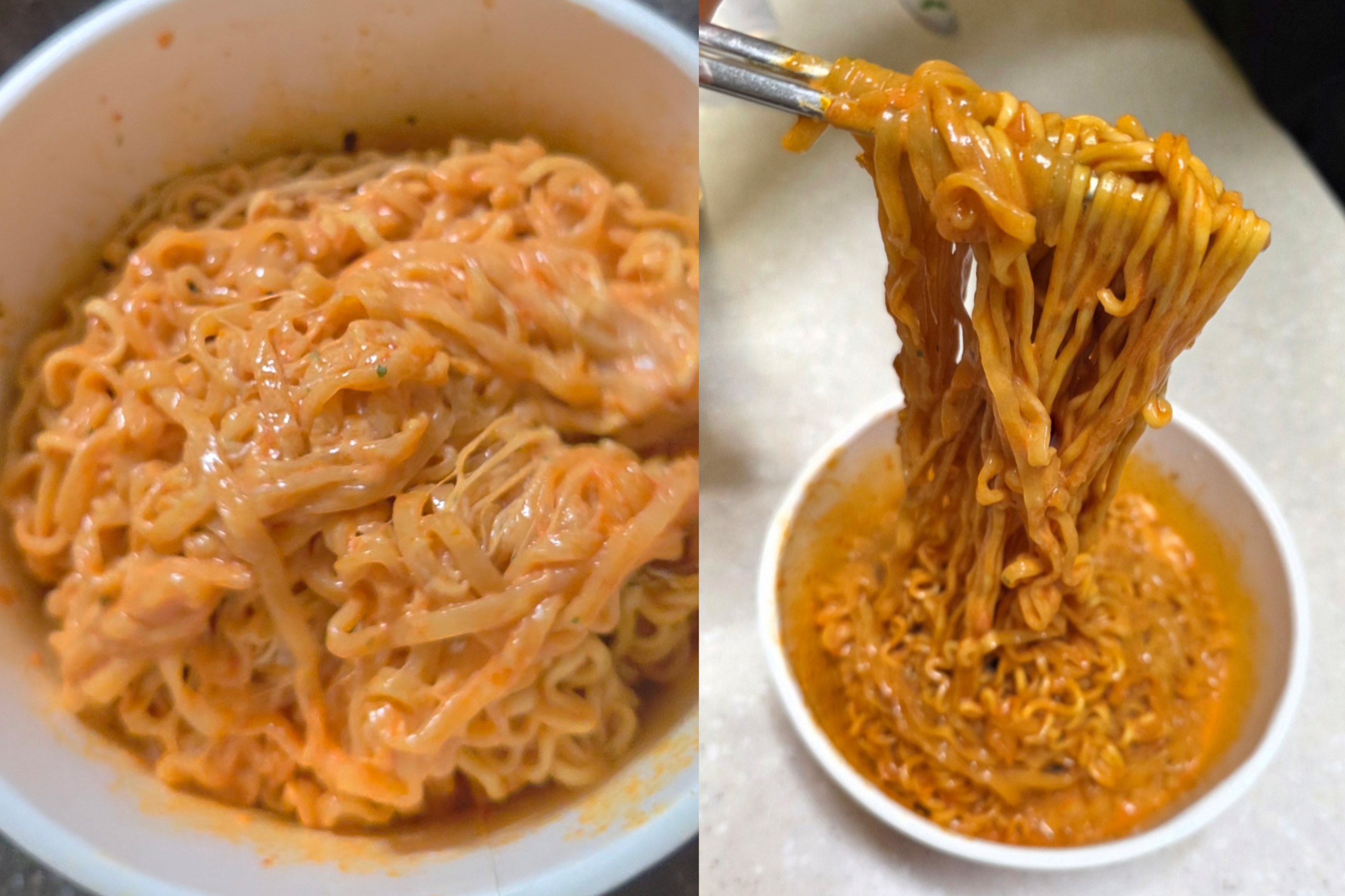 불닭볶음면 꿀조합 로제불닭 완성