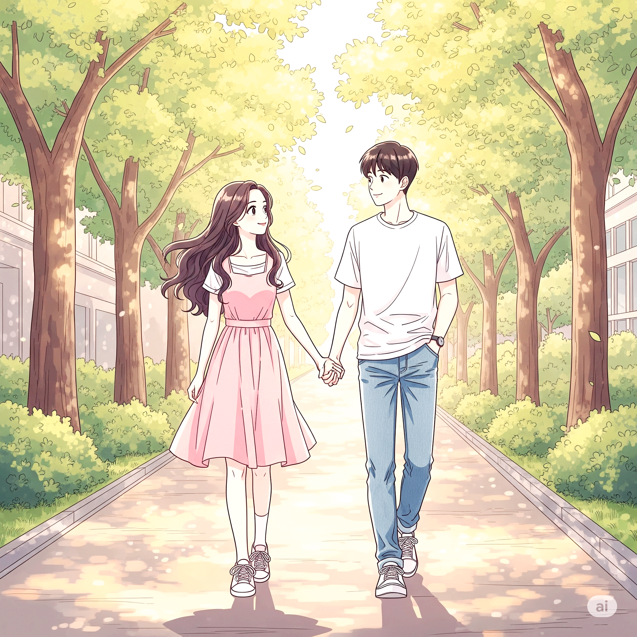 손잡고 걷는 커플