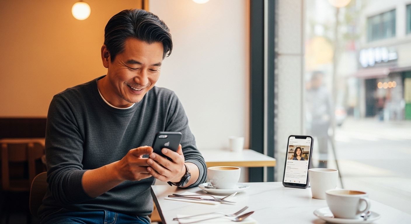 스마트폰 활용 장면