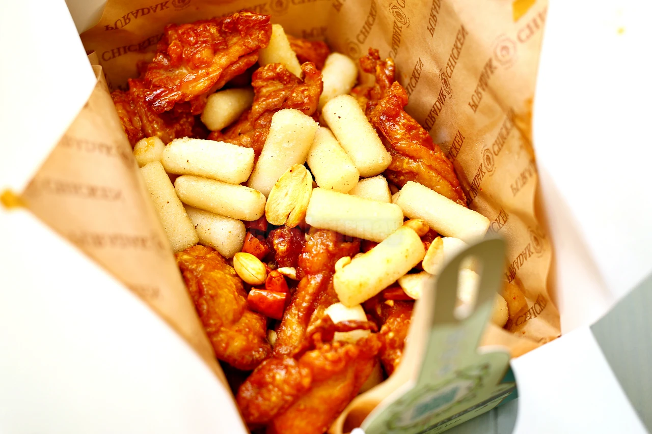 푸라닭 일품깐풍 떡 puradak ilpum kkanpung tteok