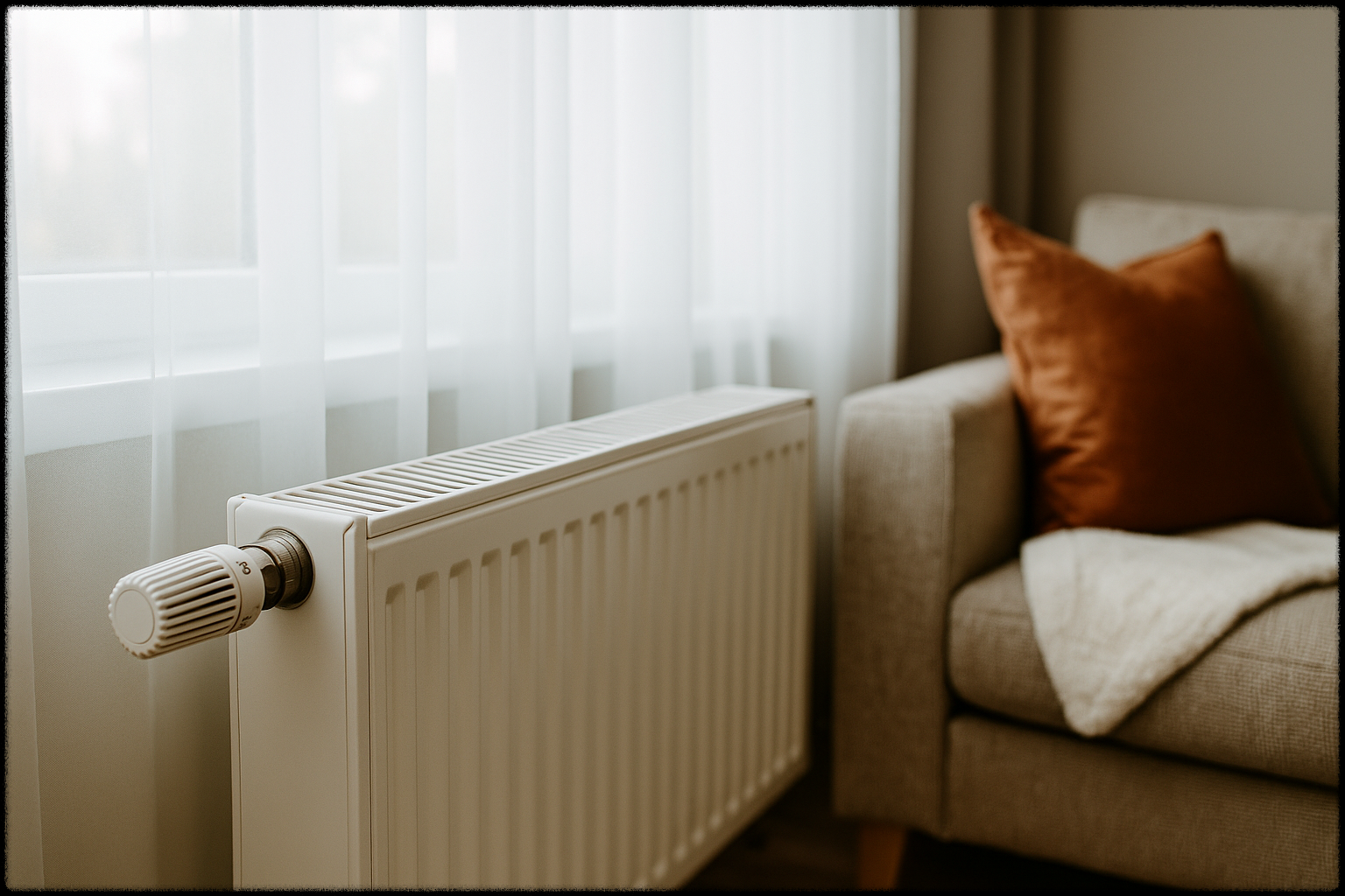 따뜻한 실내 난방 이미지