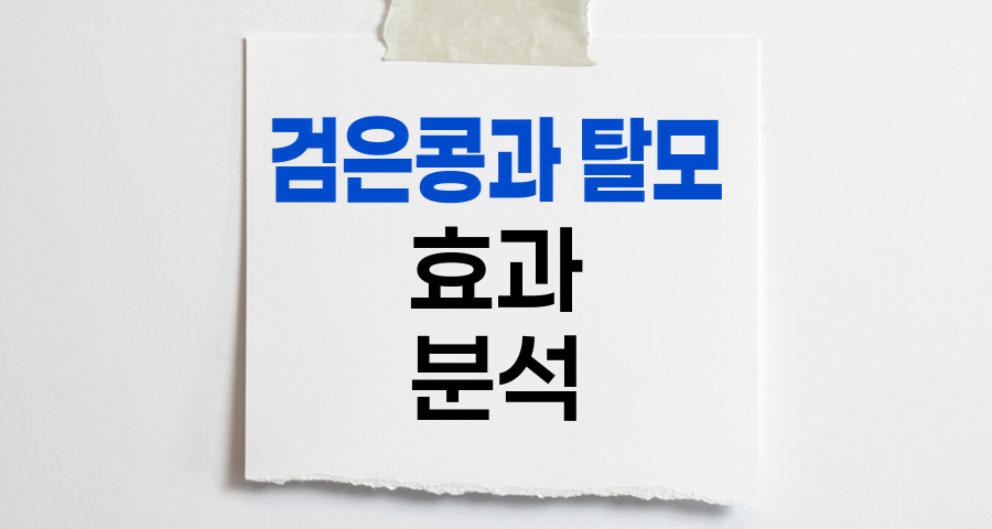 검은콩의 탈모 개선 효과, 과학적 진실과 오해