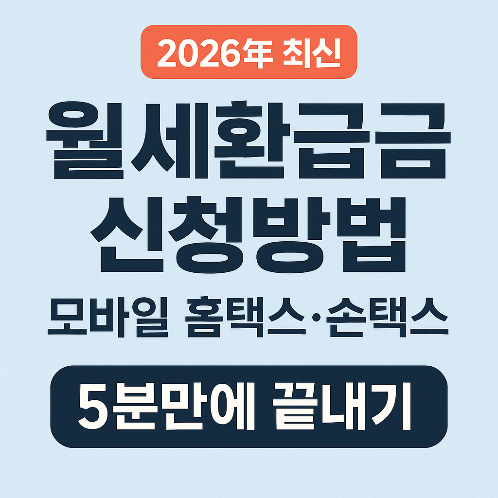 월세환급금 신청방법 모바일 홈택스 손택스