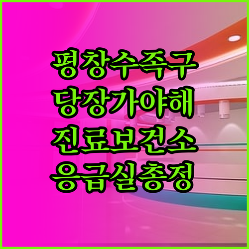 평창 수족구 진료 가능한 보건의료원 ..