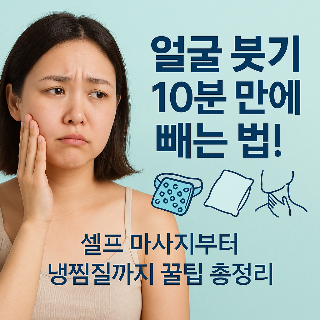 얼굴붓기제거 아침붓기관리 흉쇄유돌근마사지 냉찜질효과 베개높이조절 겨드랑이마사지 림프순환 부종관리 뷰티팁 셀프케어