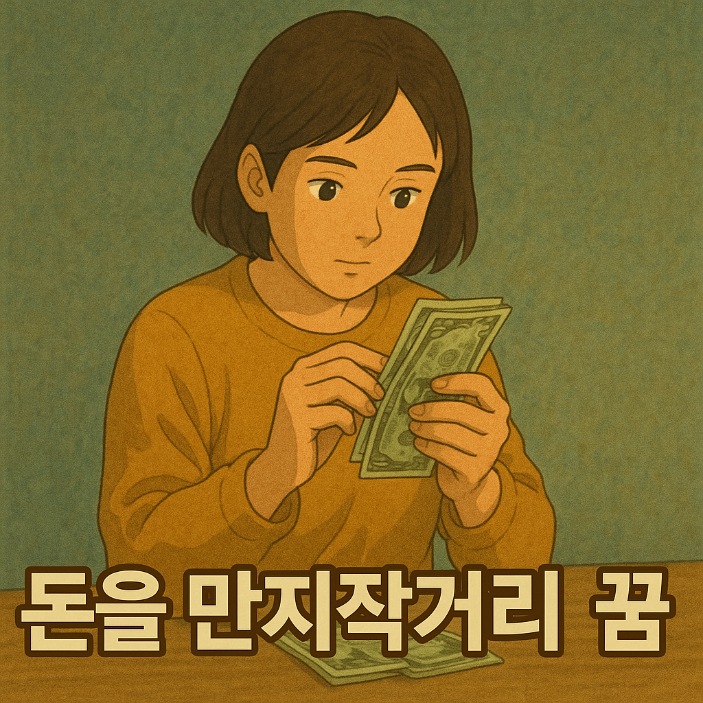 돈을 만지작거리는 꿈