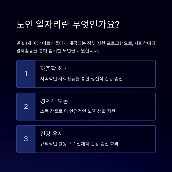 노인 일자리란 무엇인가요?