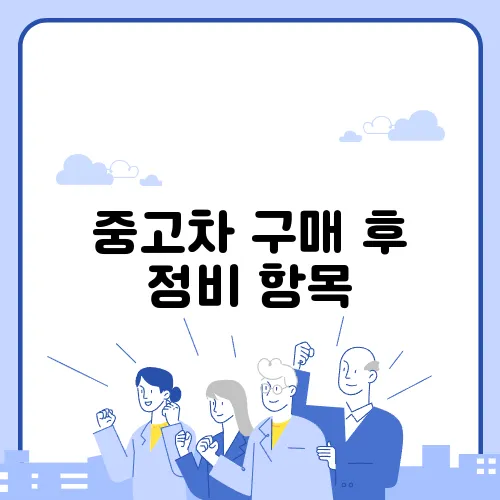 중고차 구매 후 정비 항목