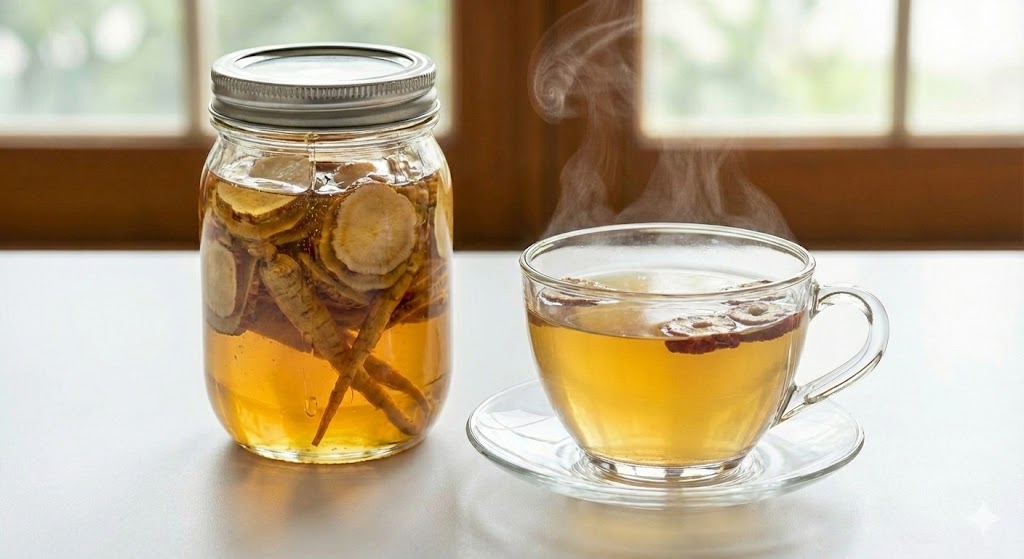 더덕의 찬 성질을 꿀이 보완하여 폐 기능을 강화하고 기관지 점막을 보호하는 천연 호흡기 보약 사포닌 진액 섭취법