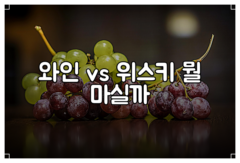 와인 vs 위스키 뭘 마실까