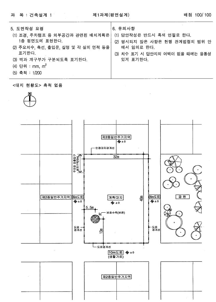 2018년 건축사 자격시험 - 2교시 평면설계 '청년 임대주택 및 지역주민 공동시설' 분석